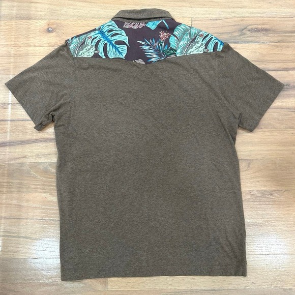 Men’s Howler Brothers Ranchero Polo Short Sleeve Pearl Snap Shirt Floral Size M - Picture 9 of 10